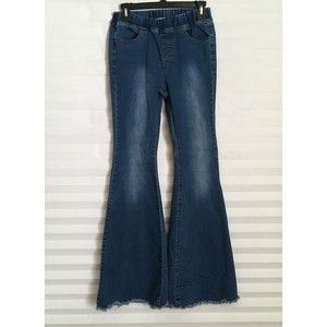 Aaron & Amber Women Jean Pants Size M Cotton Blend Elastic Waist Pull On Pockets